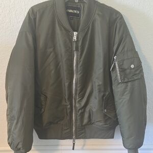 Fabletics Women Khaki Bomber Jacket